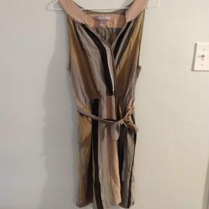 Blossom & Honey Silk Knee-Length Surplice Dress